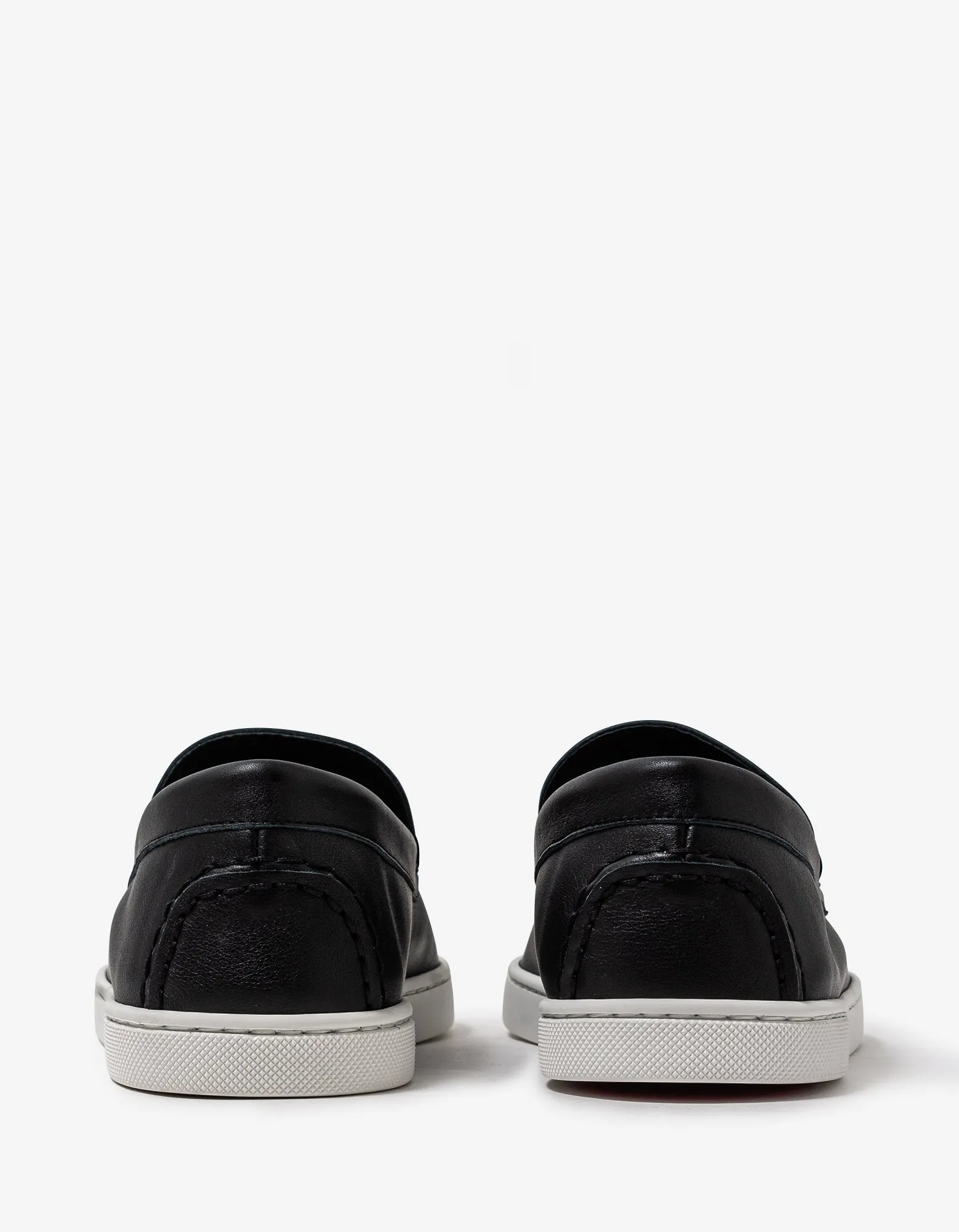 Christian Louboutin Varsiboat Black Leather Boat Shoes -