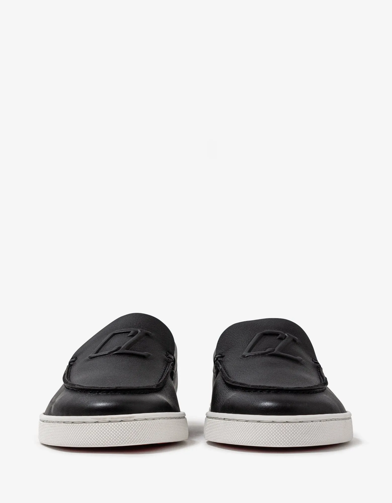 Christian Louboutin Varsiboat Black Leather Boat Shoes -