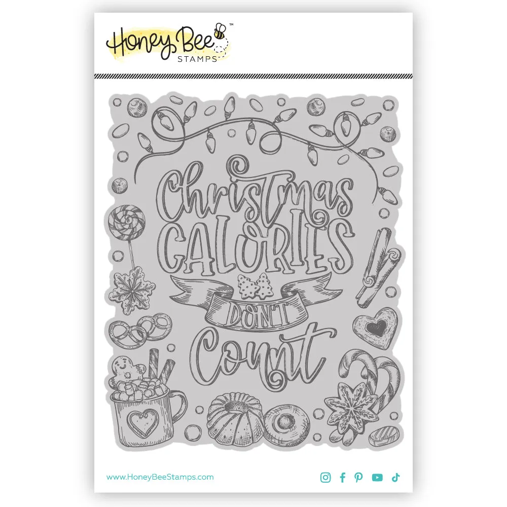 Christmas Calories - Rubber Cling Background Stamp Set