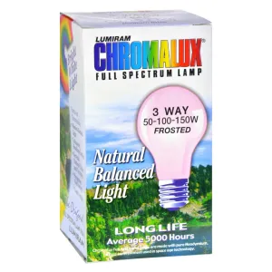 Chromalux Lumiram Full Spectrum 3 Way 50/100/150 Watt Frosted Light Bulb