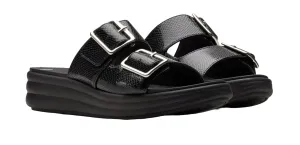 Clarks Drift Buckle Blk Snake 77854