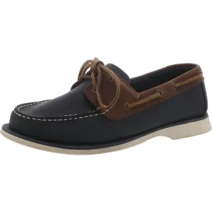 Clarks Mens Port View Leather Slip On Boat Shoes