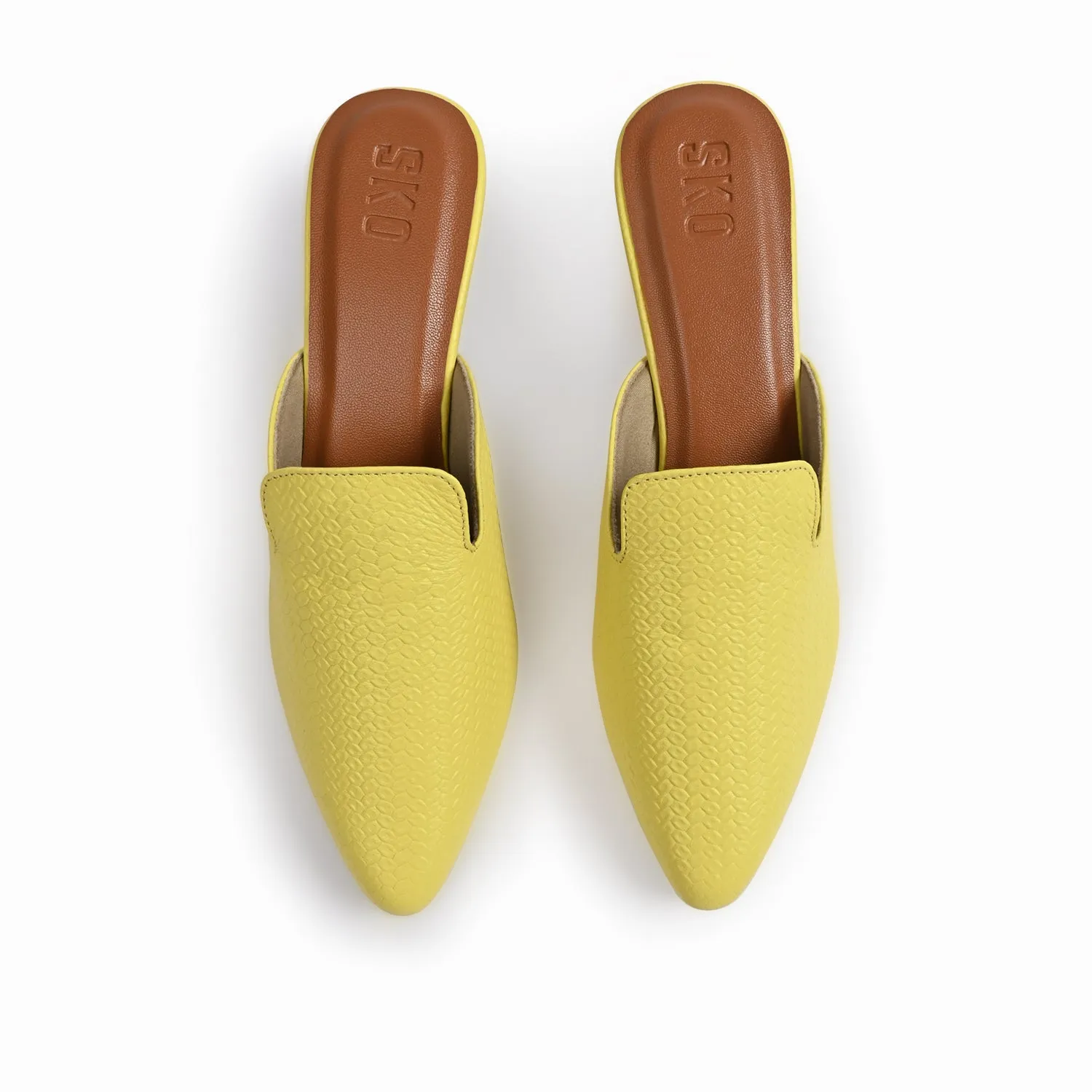 Cobble Mule in Yellow For Women