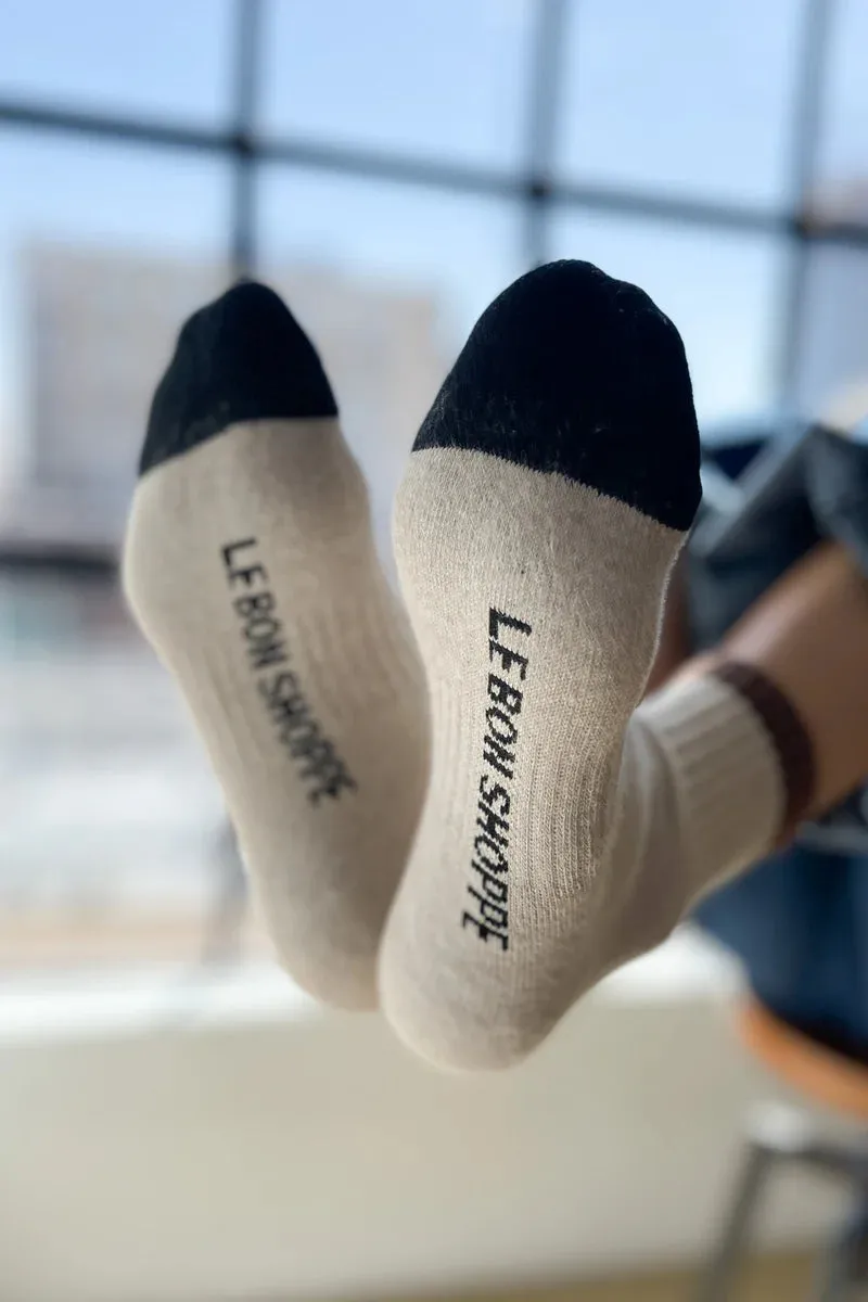 Color Block Girlfriend Socks | Black/Coffee