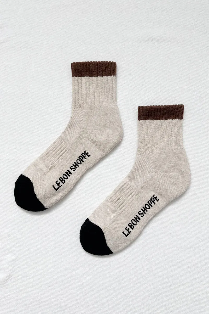 Color Block Girlfriend Socks | Black/Coffee