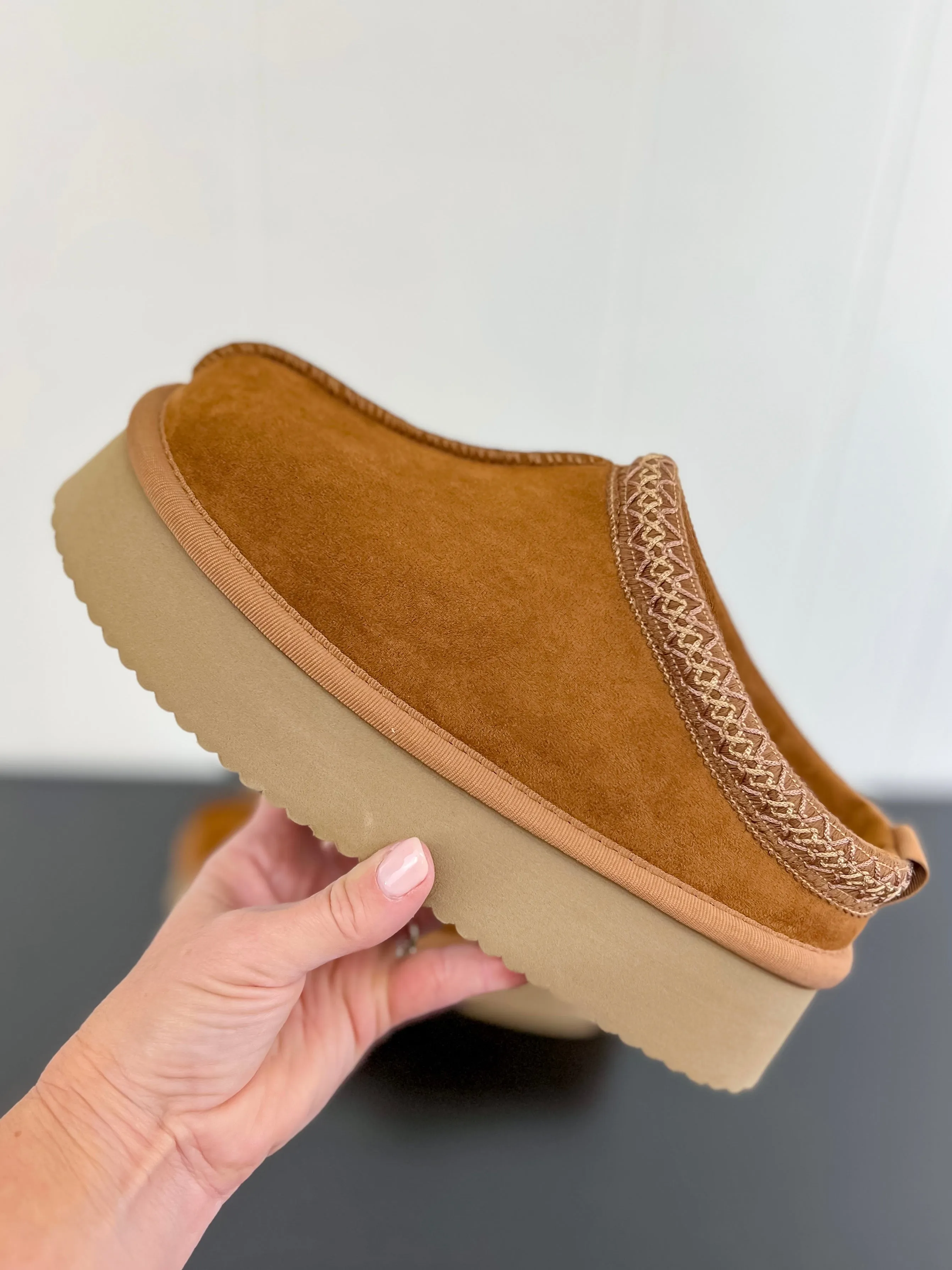 [Corky's] Pillow Talk Slip-On-Tobacco Faux Suede