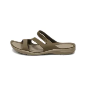 Crocs Swiftwater Flat Sandals Eva Brown Colour For Women