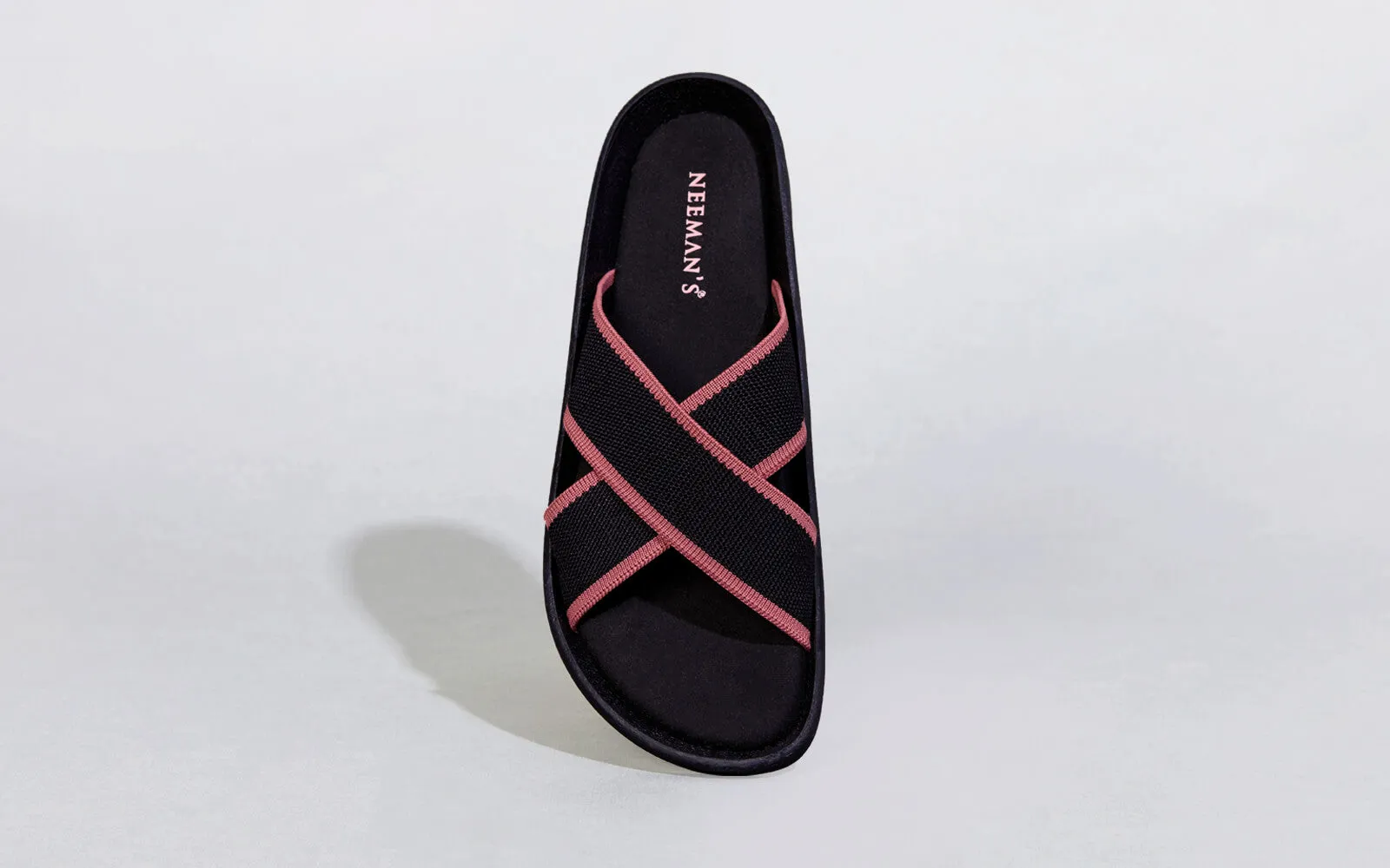 Cross Knit Sandals : Black