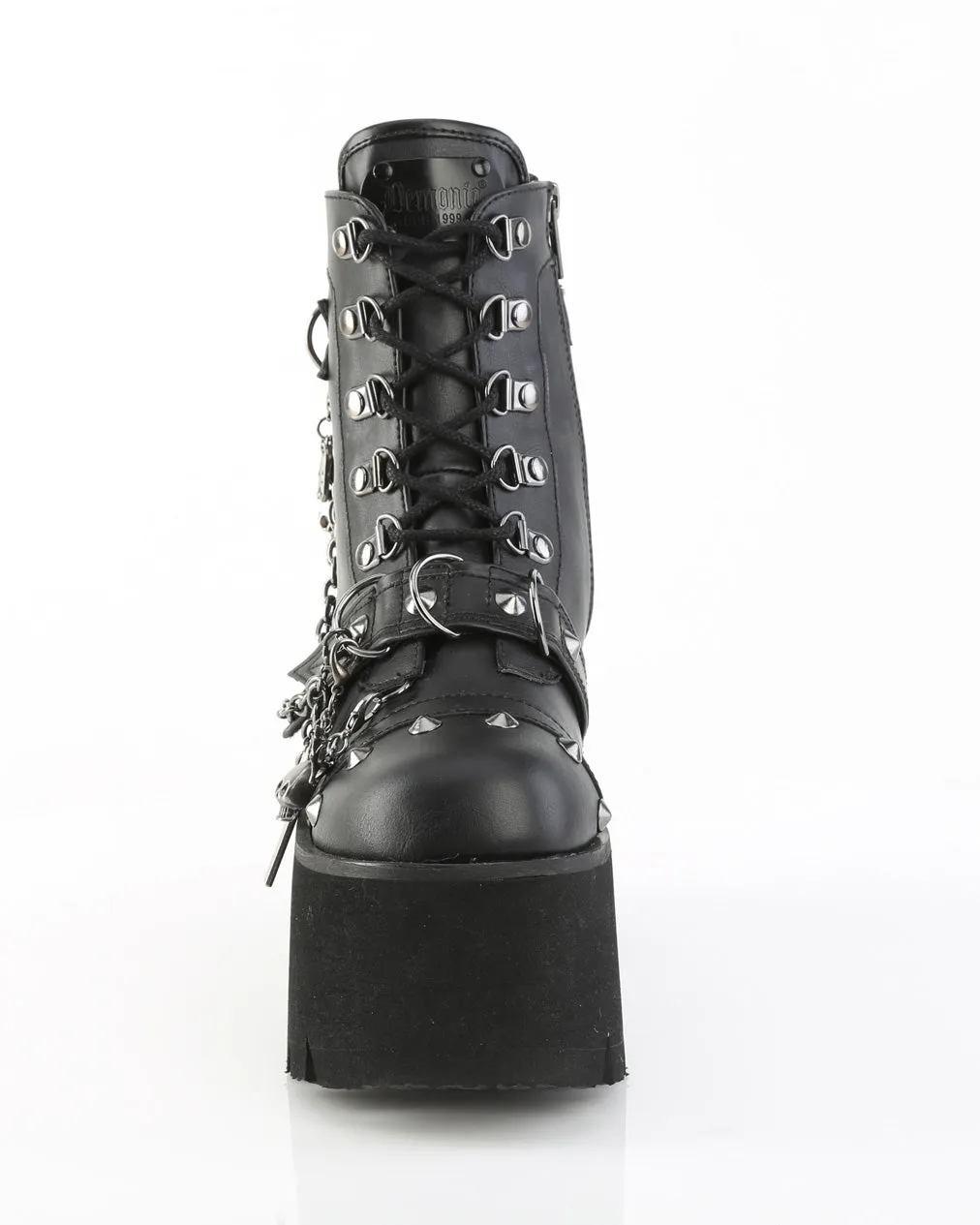 Demonia Ashes Chains & Charms Platform Boot