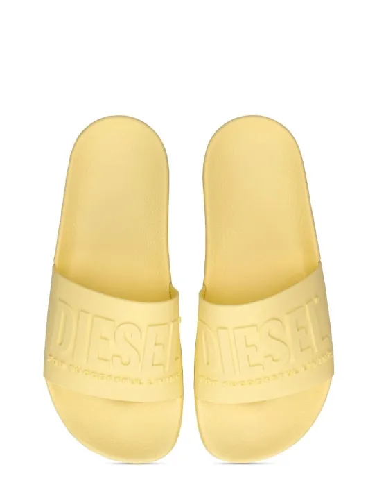 Diesel Kids   Logo rubber slide sandals 