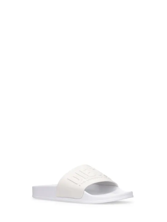 Diesel Kids   Logo rubber slide sandals 