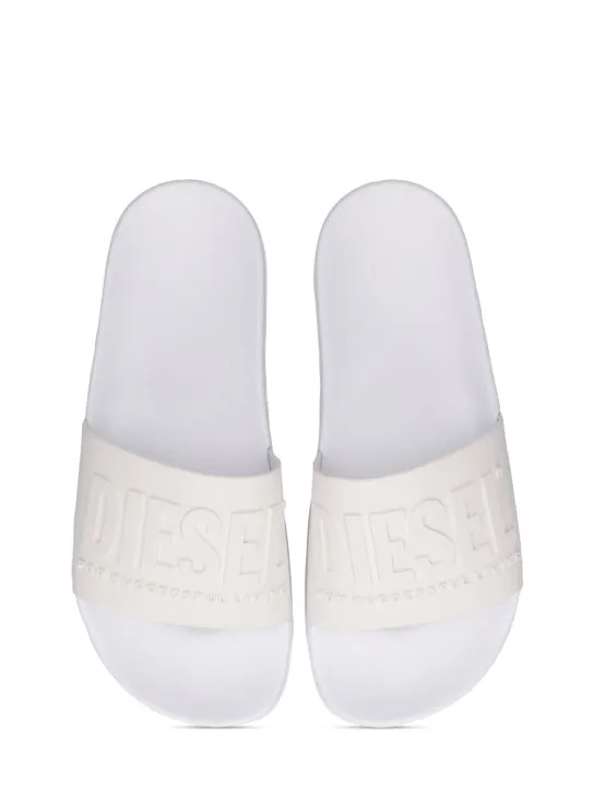 Diesel Kids   Logo rubber slide sandals 