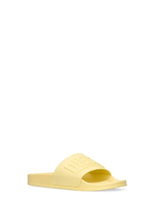 Diesel Kids   Logo rubber slide sandals 