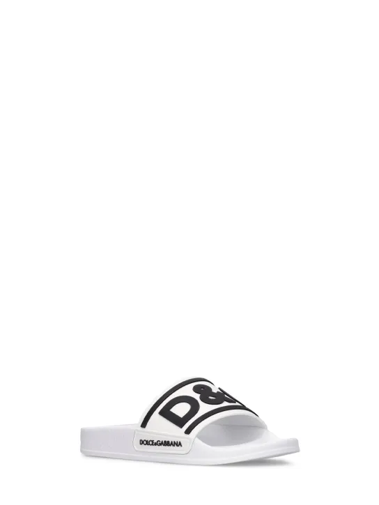 Dolce&amp;Gabbana   Logo rubber slide sandals 