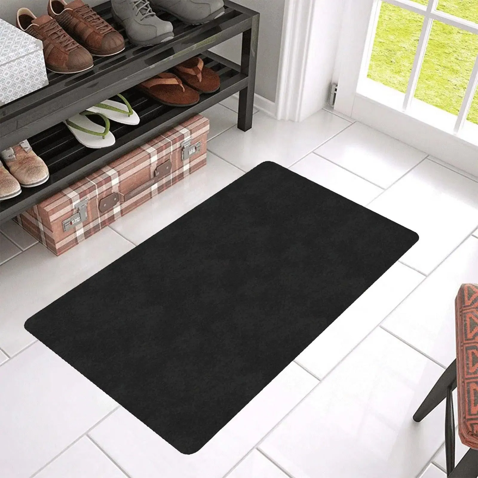 Doormat 30"x18" Rubber Rug - Gray