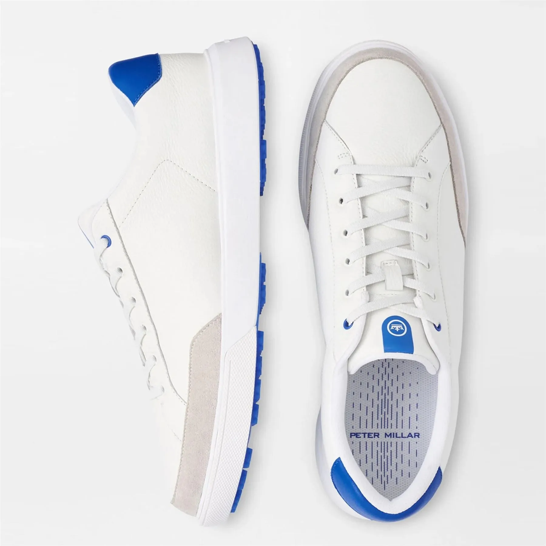 Drift Leather Hybrid Course Shoe White/Mako Blue - AW24