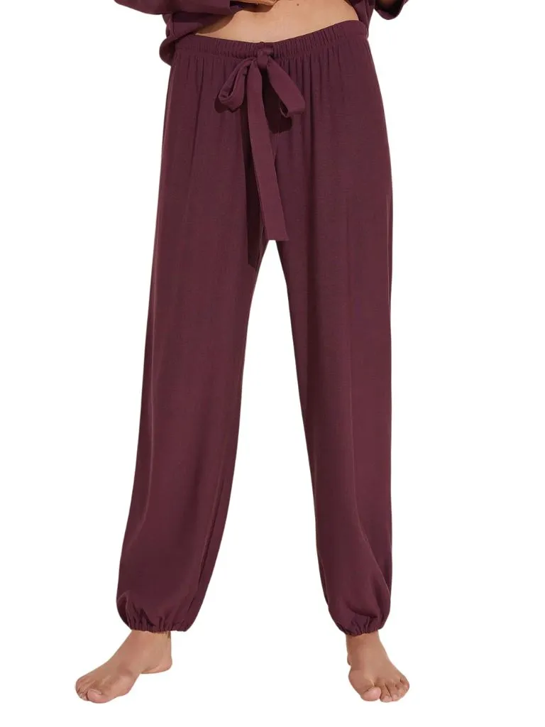 Eberjey Softest Sweats Plush Tencel Pant - Mulberry