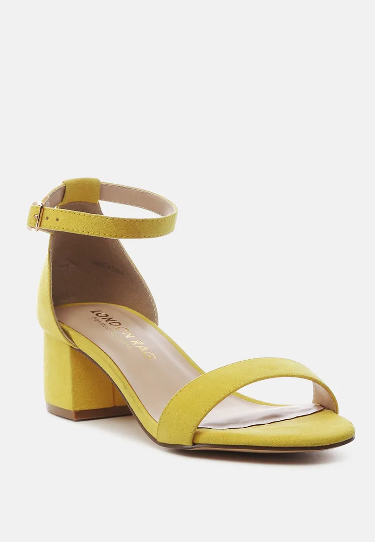 Ecrin Suede Block Heel Sandals