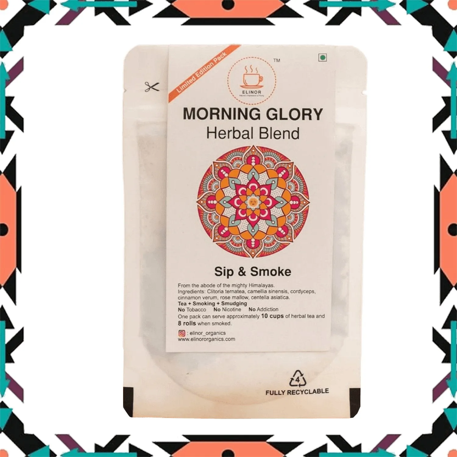 Elinor Organics | Morning Glory | Herbal Smoking Blend