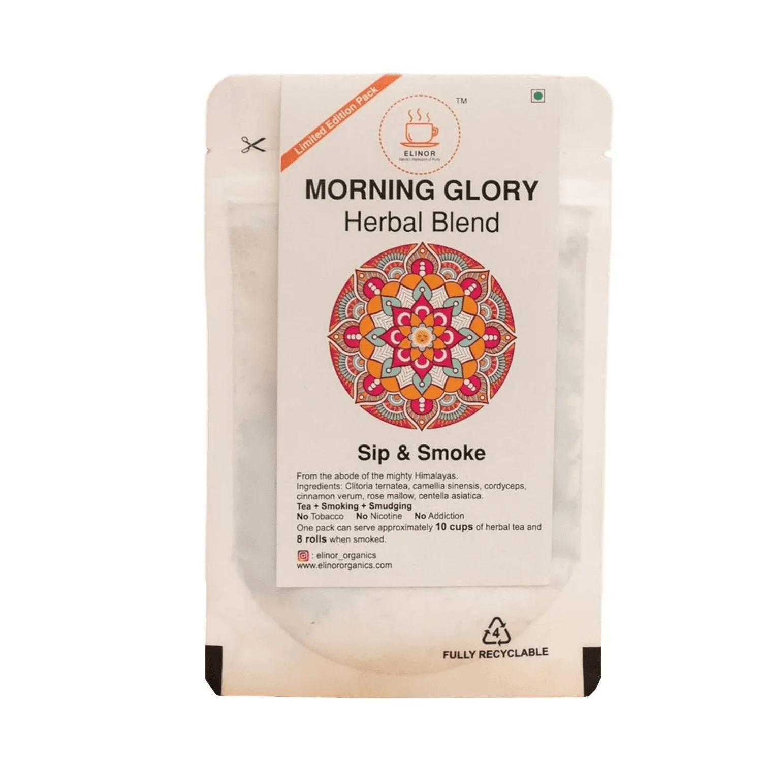 Elinor Organics | Morning Glory | Herbal Smoking Blend