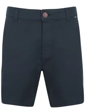 Entrance Cotton Chino Shorts In Dark Navy - Le Shark