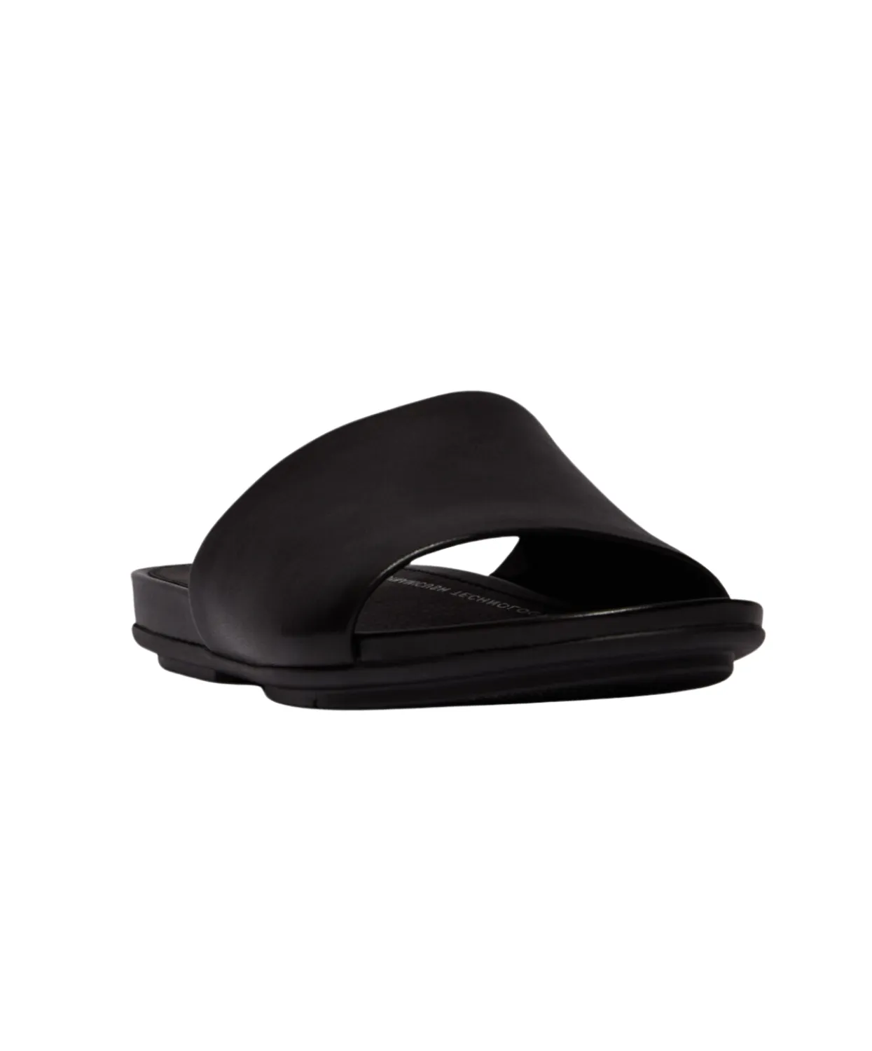 FitFlop Gracie Leather Pool Slides Black/Black