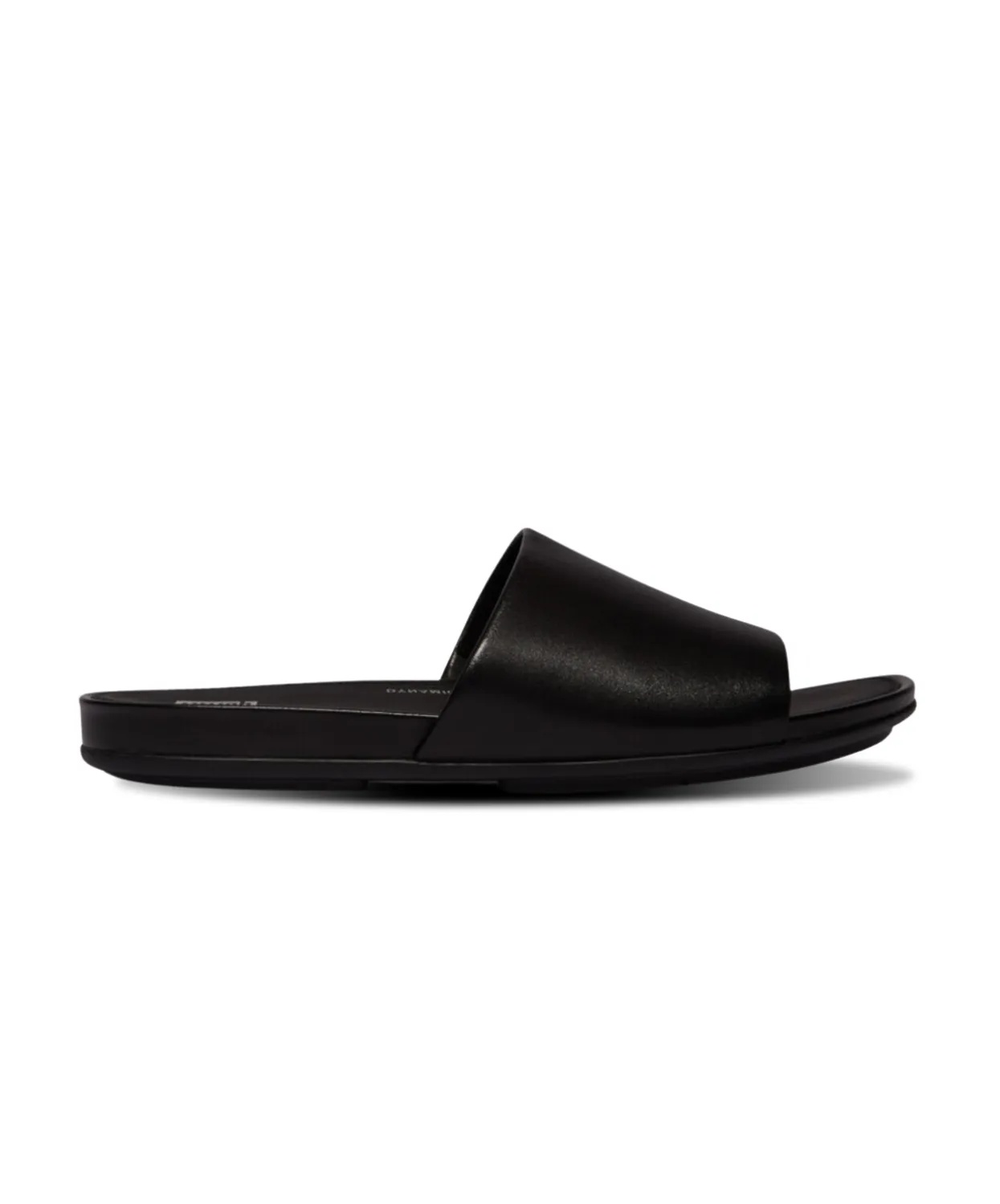 FitFlop Gracie Leather Pool Slides Black/Black