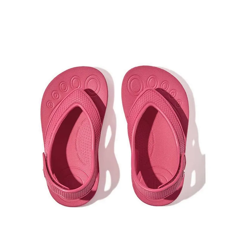 Fitflop Iqushion Kid's Ergonomic Back-Strap Flip-Flops - Pink Jam