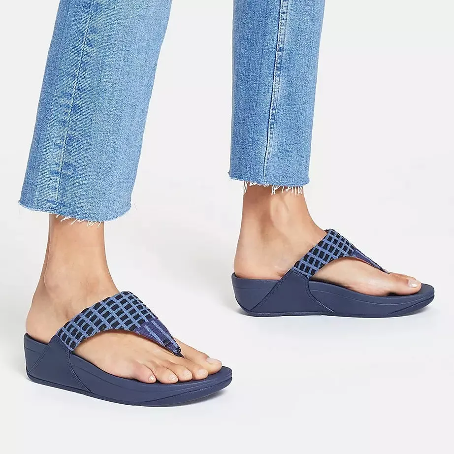 FITFLOP LULU ART-DENIM TOE-POST SANDAL - FINAL SALE!