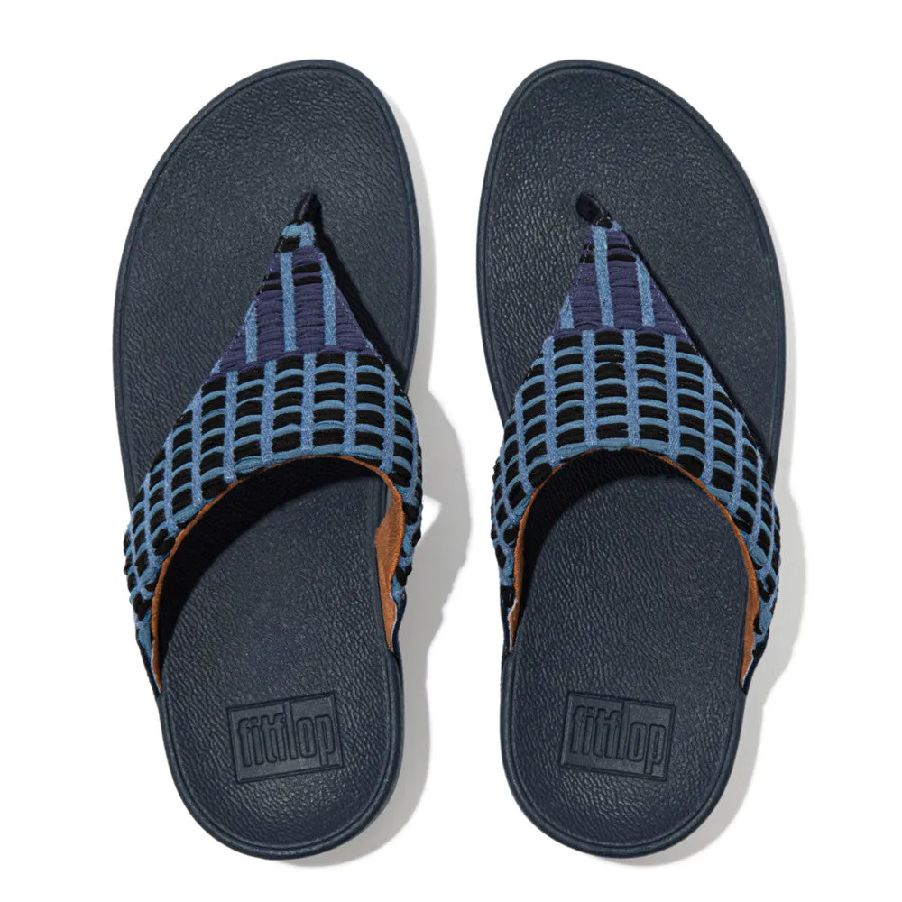 FITFLOP LULU ART-DENIM TOE-POST SANDAL - FINAL SALE!