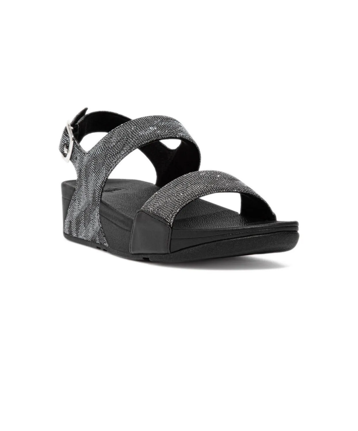 FitFlop Lulu Glitz All Black Back-Strap Sandals