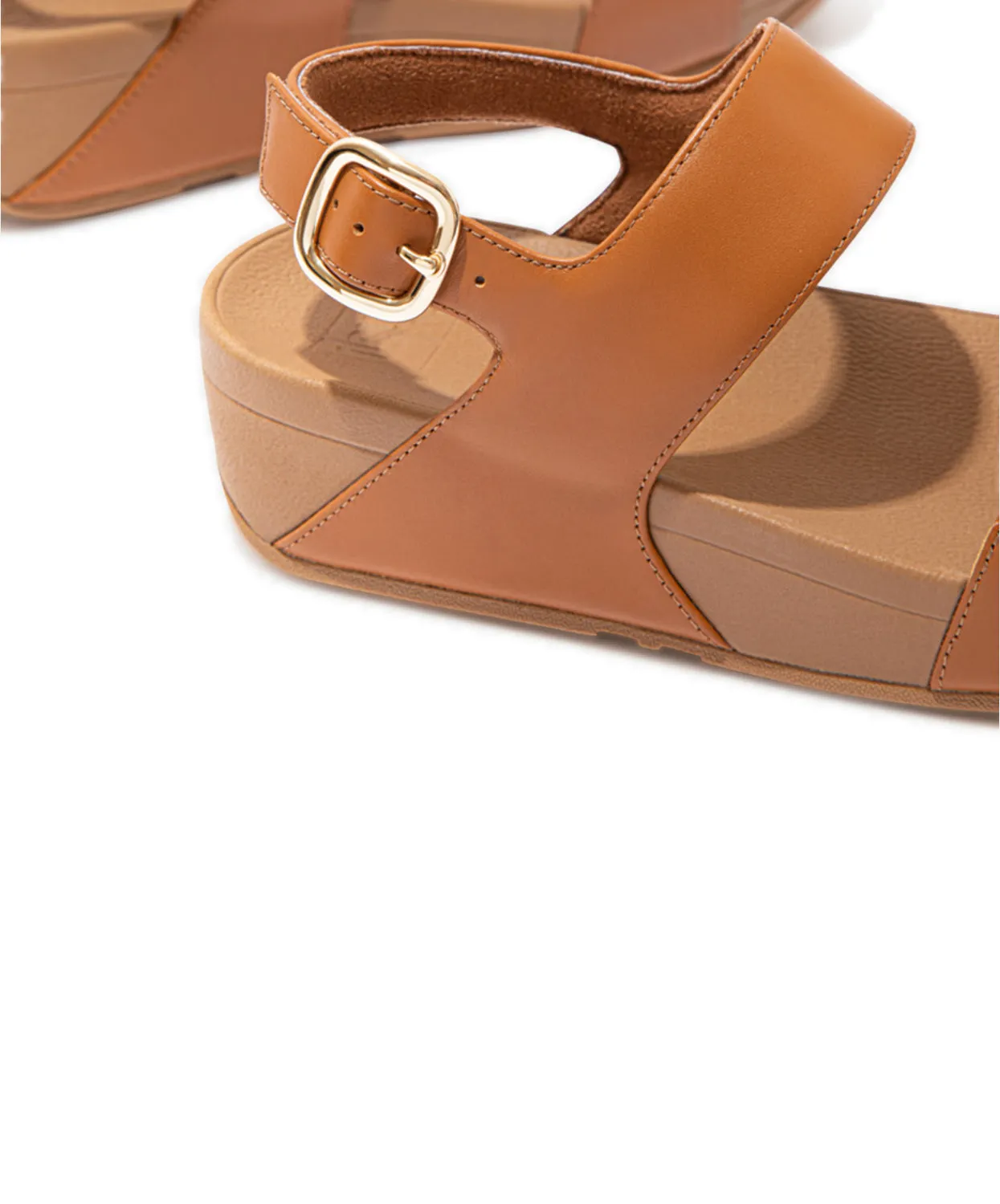 FitFlop Lulu Leather Back-Strap Sandals Light Tan