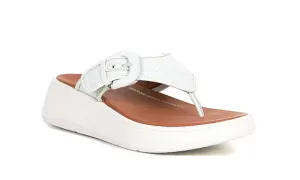 FitFlop Womens F-Mode Buckle Flatform Toe-Post Sandals Seafoam Blue