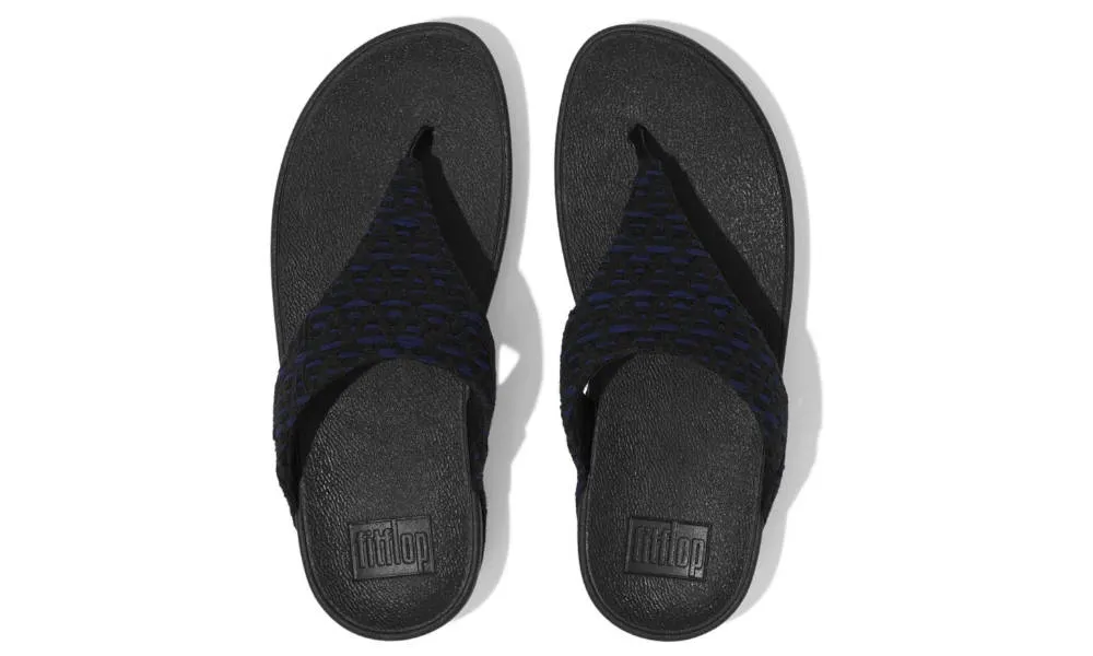 FitFlop Womens Lulu Geo Webbing Toe Post Black Mix