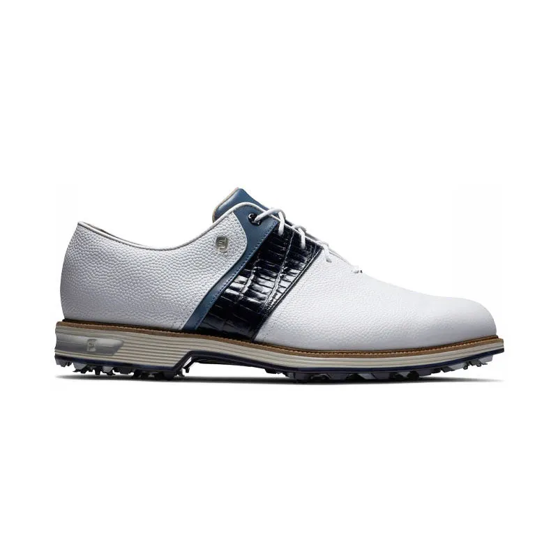 FOOTJOY Premiere Series Tarlow Men's Spiked Shoes (White/Navy Blue)