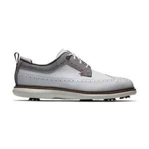 FOOTJOY Premiere Series Todd Snyder Traditions Men's Spiked Shoes (White/Grey)