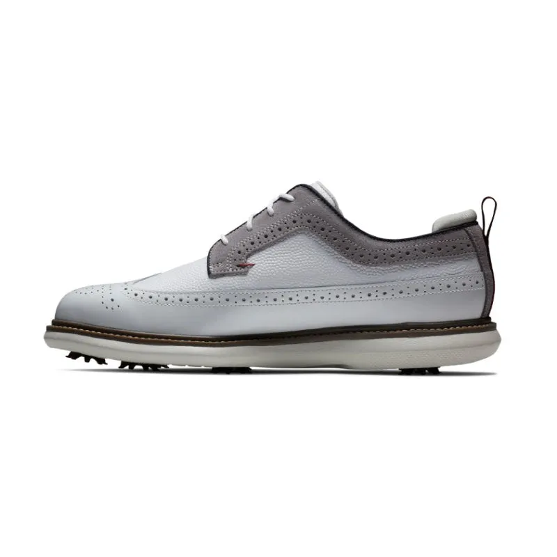 FOOTJOY Premiere Series Todd Snyder Traditions Men's Spiked Shoes (White/Grey)