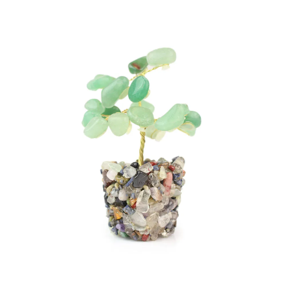 Green Quartz Tree on Mixed Gems