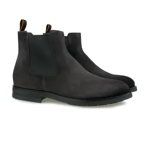 Grey Suede Leather Chelsea Boots