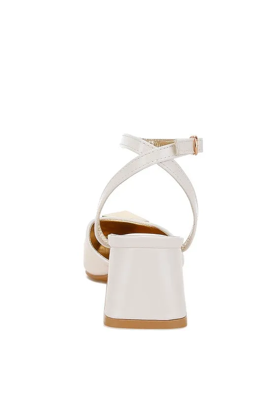 Griselda Brooch Detail Ankle Strap Sandals