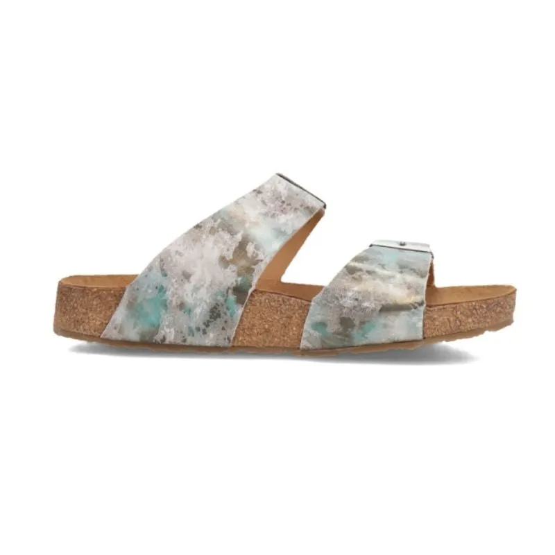 Haflinger Andrea Aqua Fantasy Lime Women's Sandals