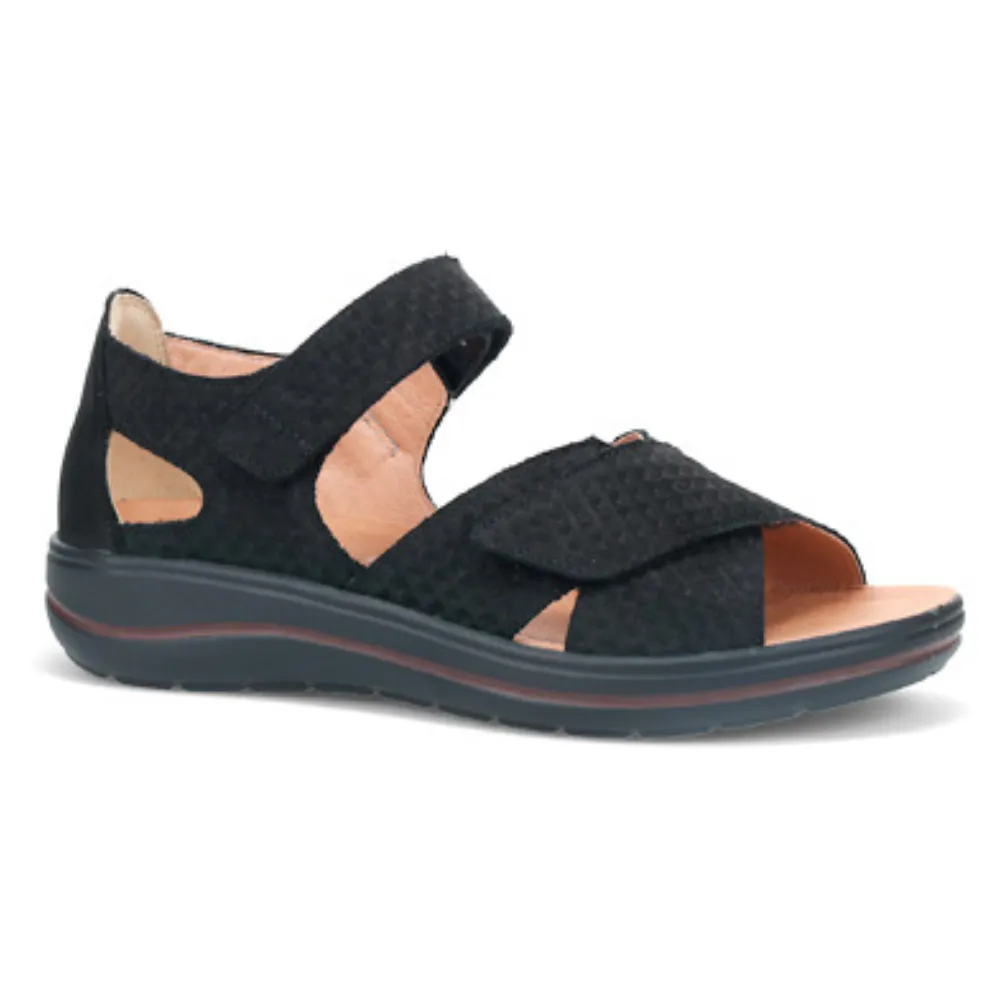 Hartjes Pop Sandal Black Nubuck (Women's)