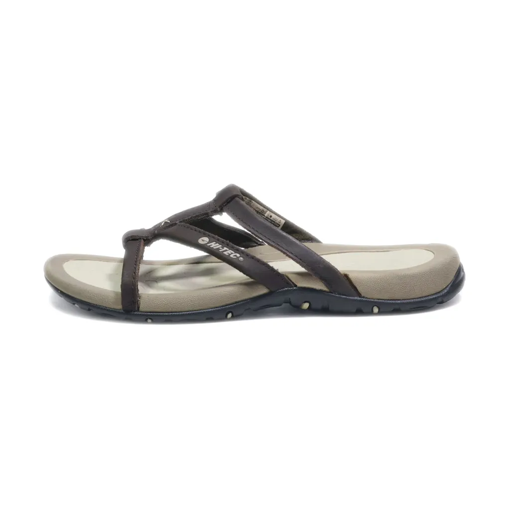 Hi-Tec Flat Sandals Leather Brown Colour For Women