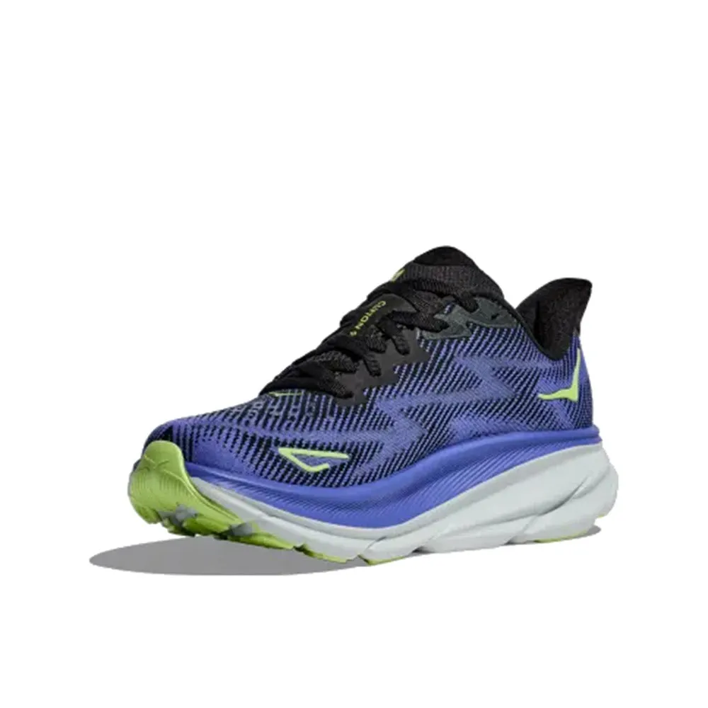 HOKA CLIFTON 9 BLACK/STELLAR BLUE - WOMENS