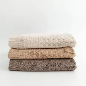 Hvid Dora blanket - 100% Merino wool - Thick knit