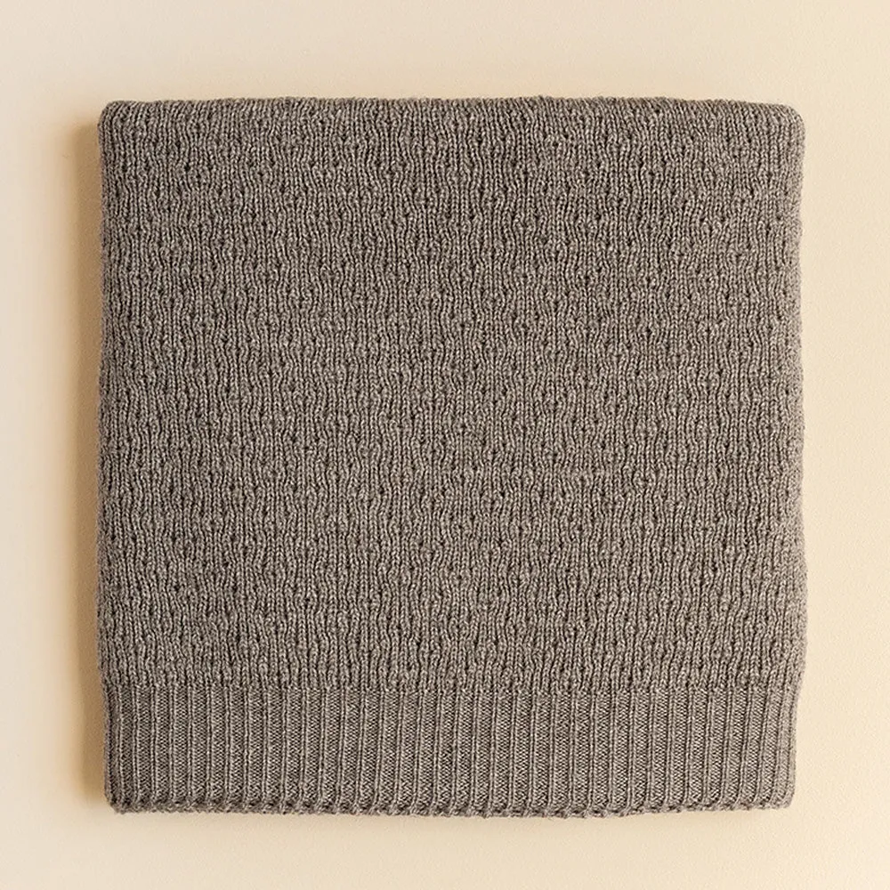 Hvid Dora blanket - 100% Merino wool - Thick knit