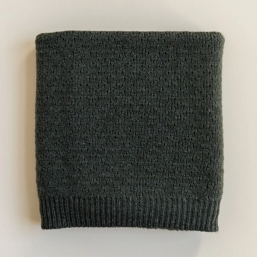 Hvid Dora blanket - 100% Merino wool - Thick knit