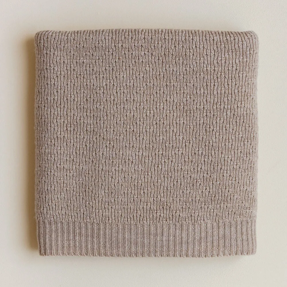 Hvid Dora blanket - 100% Merino wool - Thick knit