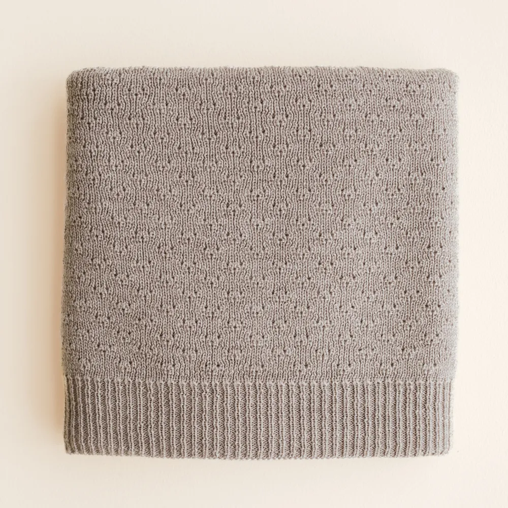 Hvid Dora blanket - 100% Merino wool - Thick knit