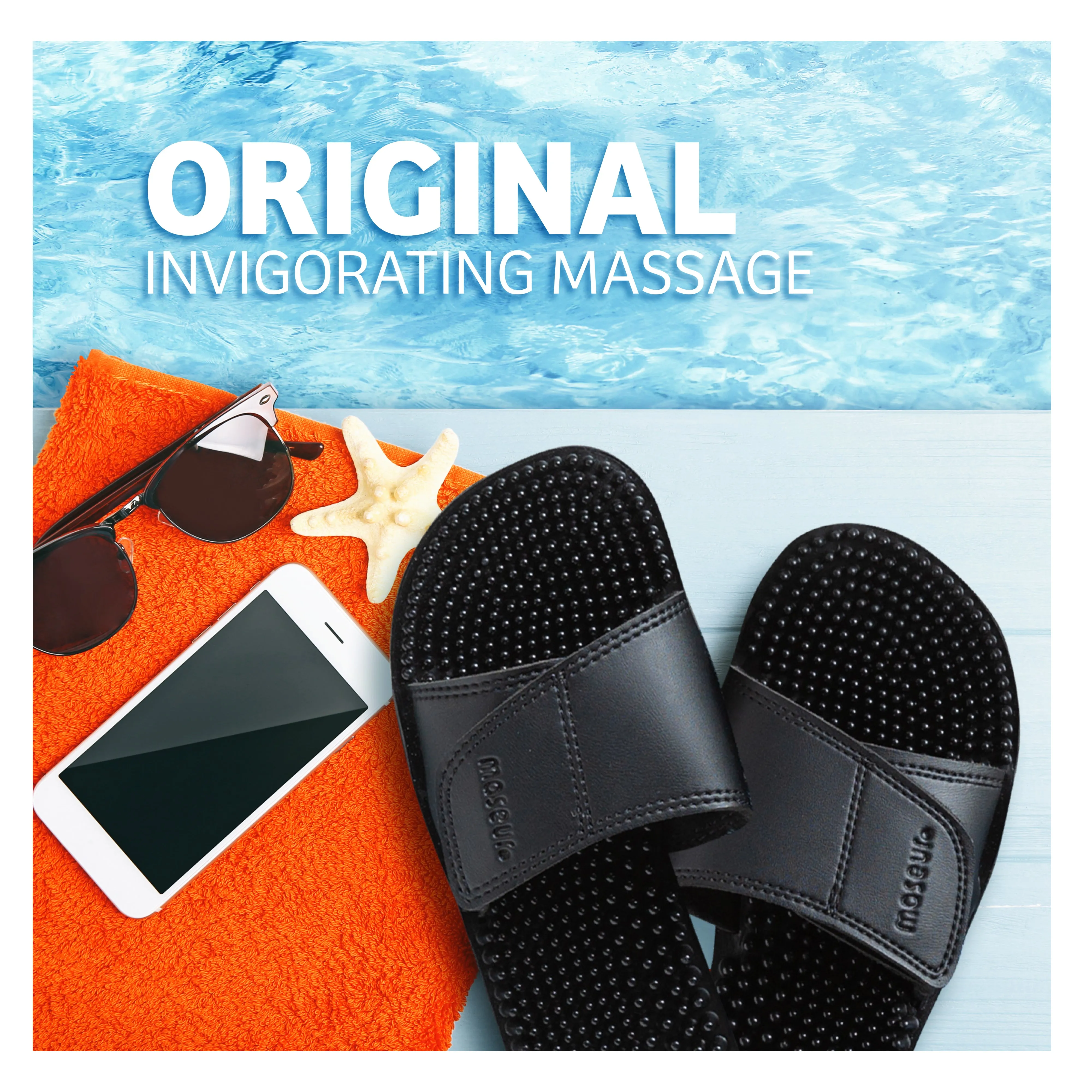 Invigorating Massage Sandal Black